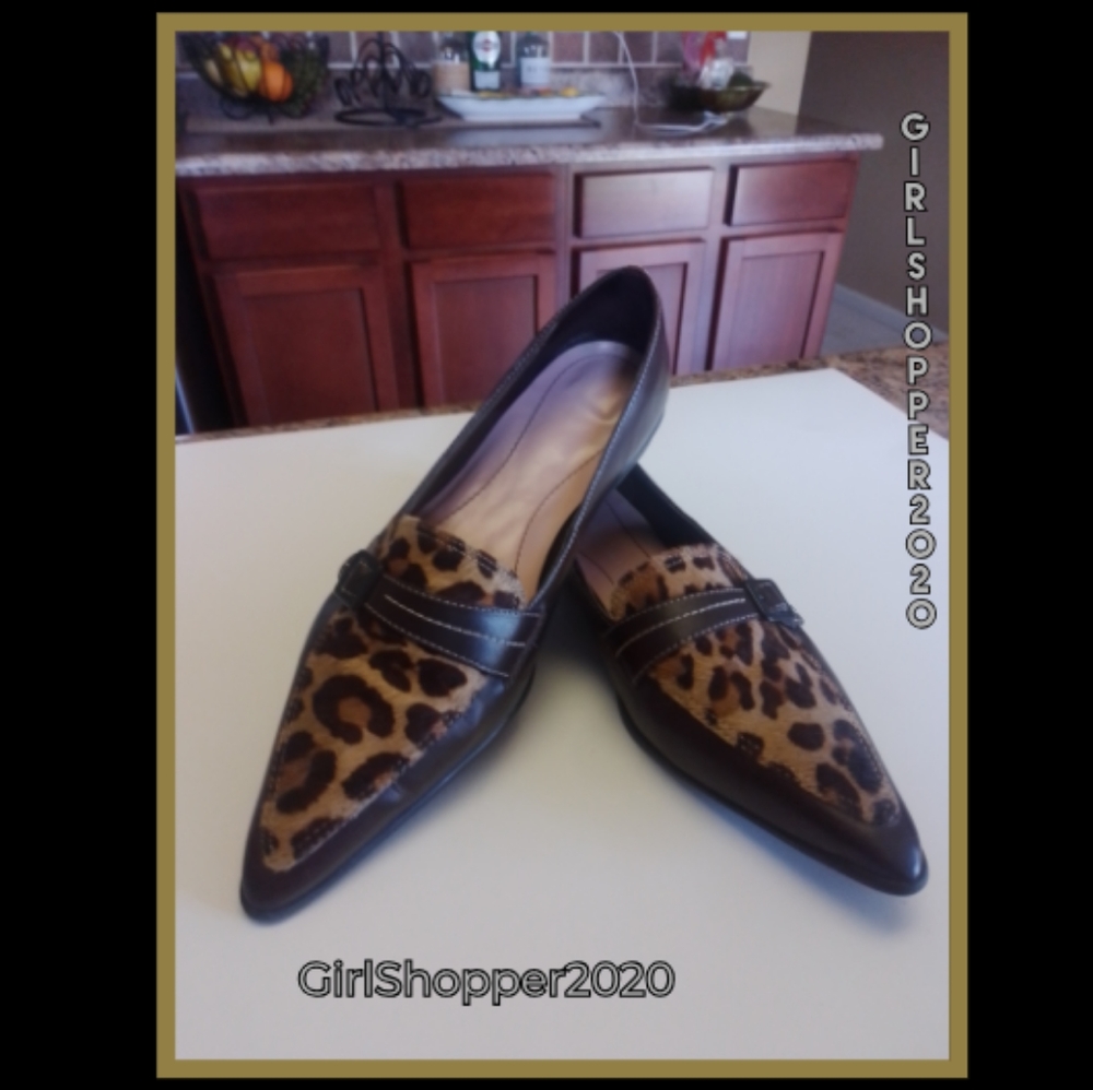 🐸Pretty Leopard Pointed Flats